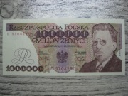 BANKNOT RP 1 MILION 1000000 ZŁOTYCH 1991 ROK SERIA E REYMONT UNC