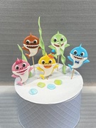 Baby shark dekoracja z masy cukrowej