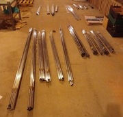 Rury rurki metalowe chromowane ok. 200 sztuk od 30 cm do 300 cm KOMPLET