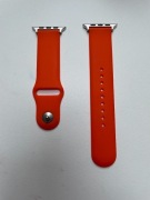 Pomarańczowy pasek ze srebrnymi adapterami do Apple Watch roz. 42/44/45/49