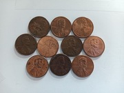V/1  USA 1 CENT 2022,20,17,08,01,00,1998,93,91,83
