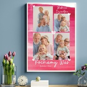 Plakat Babcia i Dziadek A4 | personalizacja | papier fotograficzny | ramka