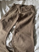 Spodnie flared szerokie nogawki dzwony brązowe