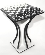 STOLIK SZACHOWY, FIGURY, GRA, PREZENT, STÓŁ DUŻY