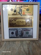 Banknot banknoty kolekcjonerskie 100$ 1USD 100 DOLARÓW złoto srebro