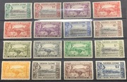 Sierra Leone 1938-44 Jerzy VI – Pełna Seria 16 szt. (do 1 Funta)  Ładna!