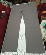 SPODNIE MĘSKIE BAWEŁNIANE KAKAOWE CHINOSY ELEGANCKIE W47 L32 PAS 124-128 CM