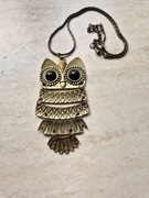 Naszyjnik, wisiorek, z sową w stylu typu vintage 