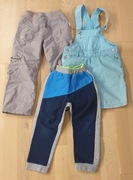 Spodnie, krótkie spodenki chłopięce x3, zestaw, rozm. ok. 104