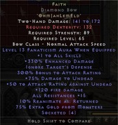 Diablo 2 R faith wiara +1 nonladder PC