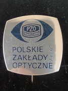 Wpinka PZO Warszawa przypinka Polskie Zakłady Optyczne PRL BDB