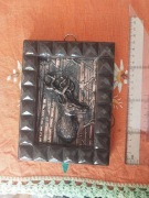"jeleń 85x130mm" miedziana płaskorzeźba, obrazek, prezent dla myśliwego