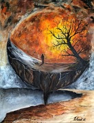 Duży Obraz na płótnie " Na krawędzi " Autor: Grzegorz Zalewski