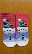 Skarpetki niemowlęce świąteczne z bałwankiem 