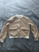 Very beżowa kurtka typu bomberka rozm 10 -M