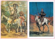 Don Kichot na 2 artystycznych pocztówkach ... 