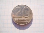 Polska moneta 20 zł złotych 1987 duża