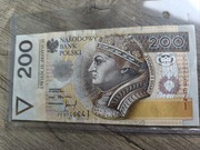 Banknot 200 zł rok 1994 seria zastępcza YB