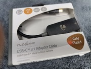 Kabel usb C / rj45 i usb C na usb A Nedis złocone