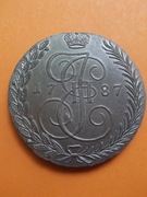 Rosja 5 kopiejek 1787 TM /kopia/ st.2+/1-