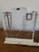 Szklany świecznik w stylu retro Littala Arkipelago z wazonem