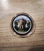 Srebrna  moneta 1Oz Słoń Azjatycki (Asian Elephant) z Kambodży z 2023 r