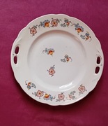 Patera art deco z dwoma uchwytami, sygnowana. 