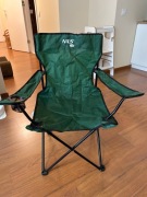 Krzesło turystyczne z oparciem Nils Camp wędkarskie campingowe zielony