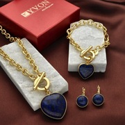 Naszyjnik z agatem niebieskim