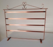 Stojak / organizer na biżuterię – metalowy, miedziany | nowy | duży