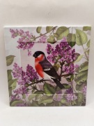 Talerz kolekcjonerski Davenport Liliowe przebudzenie ptak gil Bradex 