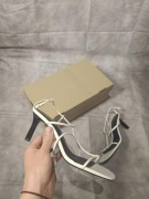 damskie eleganckie buty szpilki bialo czarne mng buty na obcasie woman 37eu