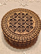 Drewniana, unikatowa szkatułka z kory brzozy