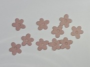 Scrapki kwiatki z tłoczeniem 10 szt. 11 mm różowe gramatura 300 g/m2