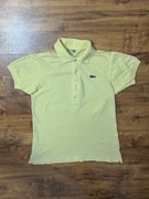 Koszulka Polo żółta bawełniana tshirt vintage Chemise Lacoste rozmiar 40 L