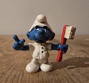 Schleich smerf smurf dentysta szczoteczka figurka unikat wycofany z 1984 r.