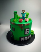 Figurki z masy cukrowej topper na tort Minecraft Zestaw napis imię i cyfra