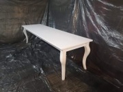 Stół lakierowany 300/400 LUDWIK GLAMOUR BIAŁY POŁY