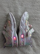 Kolorowe cekinowe świecące buty sportowe na rzepy sneakersy Skechers 25