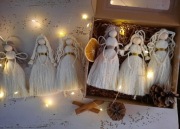 Ozdoba na choinkę świąteczna prezent anioł