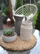 Lampion - świecznik makrama