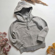 Szara bluza z kapturem na zamek Cool Club Smyk 80 z kieszeniami kieszenie 