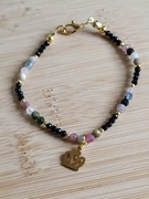 Bransoletka turmalin,onyx