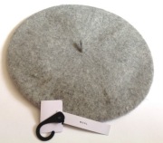 Wełniany beret RESERVED | szary melanż | nowy z metką