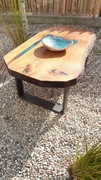 Stół stolik kawowy dębowy river table, epoxy 