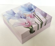 Pudełko ozdobne na prezent box po Pure Beauty z pokrywką różowe kwiaty 85