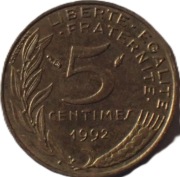 Francja 5 centymów z 1992 rok - OBEJRZYJ MOJĄ OFERTĘ
