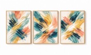 Plakaty Obrazy Zestaw 3 szt Ekspresja farbą WYDRUK Abstrakcja 30x40
