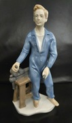 Figurka, ślusarz z porcelany, sygnatura, kolekcja 