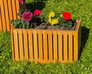 Donica ogrodowa prostokątna z wkładem plastikowym 2x18l taras balkon ogród